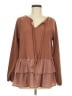 Doe & Rae Brown Long Sleeve Blouse Size M - photo 1