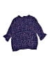 MARNI Hearts Blue 3/4 Sleeve Blouse Size 14 - photo 2