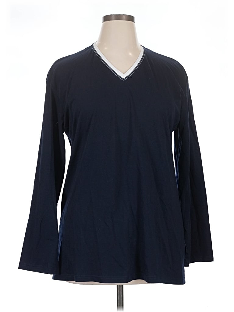 Pre-owned Van Laack 3/4 Sleeve T-shirt In Blue