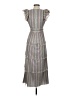 Saylor Stripes Metallic Gray Cocktail Dress Size XS - photo 2