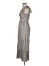 Saylor Stripes Metallic Gray Cocktail Dress Size XS - photo 5