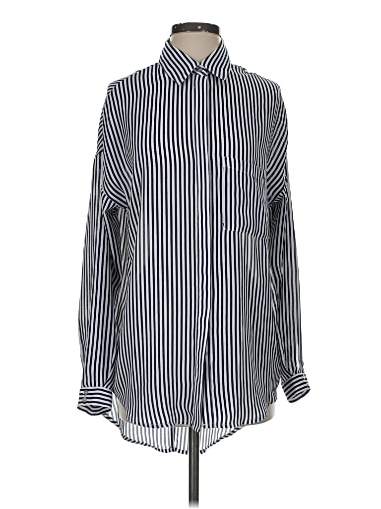 Pre-owned Silence And Noise Long Sleeve Blouse In Black