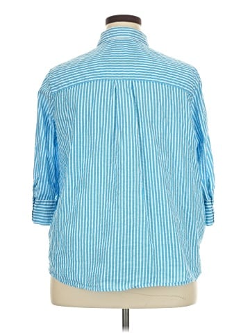 Cato 3/4 Sleeve Button-Down Shirt (view 2)