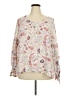 Rose + Olive 100% Polyester Ivory 3/4 Sleeve Blouse Size 2X - photo 1