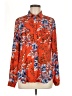Ann Taylor LOFT 100% Polyester Print Orange Long Sleeve Blouse Size M - photo 1