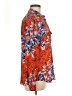 Ann Taylor LOFT 100% Polyester Print Orange Long Sleeve Blouse Size M - photo 4