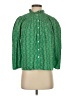 St. Roche 100% Cotton Green 3/4 Sleeve Blouse Size XS - photo 1