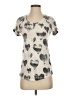 Zara Basic Hearts Gray Short Sleeve Top Size S - photo 1