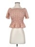 Blush 100% Polyester Orange Short Sleeve Blouse Size S - photo 1