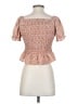 Blush 100% Polyester Orange Short Sleeve Blouse Size S - photo 2
