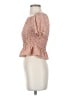 Blush 100% Polyester Orange Short Sleeve Blouse Size S - photo 5