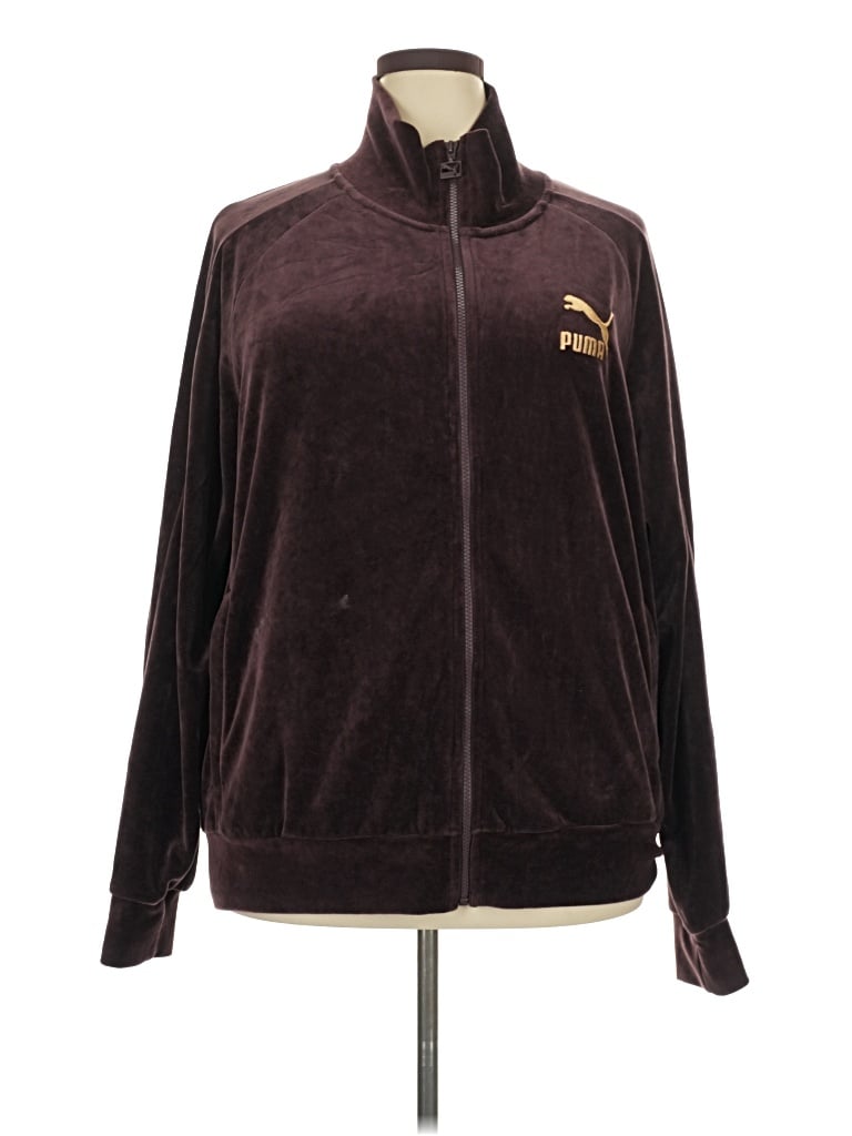 Pre-owned Puma Track Jacket In Burgundy
