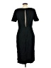 H&M Solid Black Casual Dress Size L - photo 2