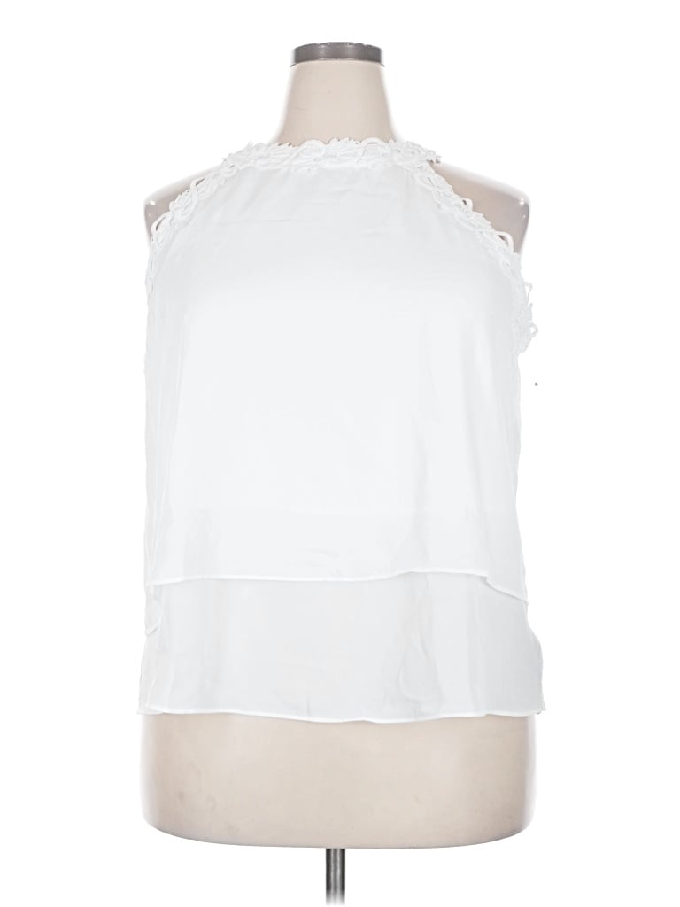 By & By Sleeveless Blouse In White