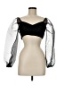 Blue Blush Black 3/4 Sleeve Blouse Size M - photo 1