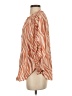 Kivari 100% Linen Animal Print Orange 3/4 Sleeve Blouse Size 4 - photo 5