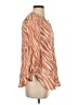 Kivari 100% Linen Animal Print Orange 3/4 Sleeve Blouse Size 4 - photo 4