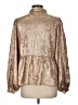 Jodifl Metallic Gold Long Sleeve Blouse Size M - photo 2