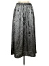 Old Navy 100% Polyester Metallic Silver Casual Skirt Size L (tall) - photo 1