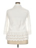 Unbranded Ivory 3/4 Sleeve Button-Down Shirt Size 2X - photo 2