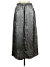 Old Navy 100% Polyester Metallic Silver Casual Skirt Size L (tall) - photo 2