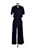 Anrabess Solid Blue Jumpsuit Size S - photo 2