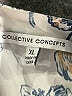 Collective Concepts 100% Polyester Floral Ivory Sleeveless Blouse Size XL - photo 7