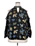 Blush 100% Polyester Floral Black 3/4 Sleeve Blouse Size 2X - photo 1