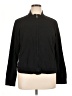 Talbots Solid Black Track Jacket Size XL - photo 1