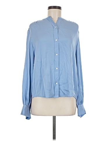Vince. Long Sleeve Silk Top (view 1)