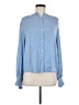 Vince. Blue Long Sleeve Silk Top Size M - photo 1