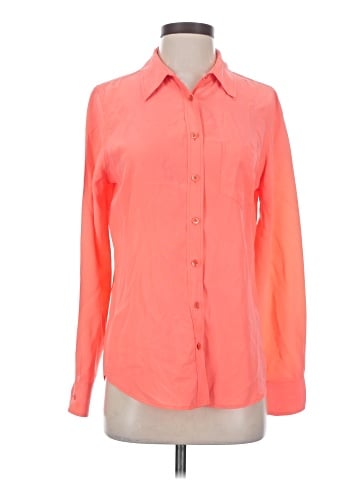 Equipment Long Sleeve Silk Top (view 1)