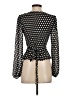 About Us 100% Polyester Polka Dots Black Long Sleeve Blouse Size XS - photo 2