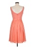 David's Bridal 100% Polyester Solid Orange Cocktail Dress Size 6 - photo 2