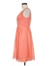 David's Bridal 100% Polyester Solid Orange Cocktail Dress Size 6 - photo 5