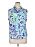 Chico's 100% Cotton Blue Purple Sleeveless Button-Down Shirt Size XL (3) - photo 1