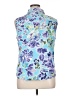Chico's 100% Cotton Blue Purple Sleeveless Button-Down Shirt Size XL (3) - photo 2