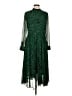 Whistles 100% Polyester Paisley Green Cocktail Dress Size 10 - photo 1