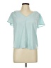 A New Day 100% Polyester Teal Short Sleeve Top Size L - photo 1