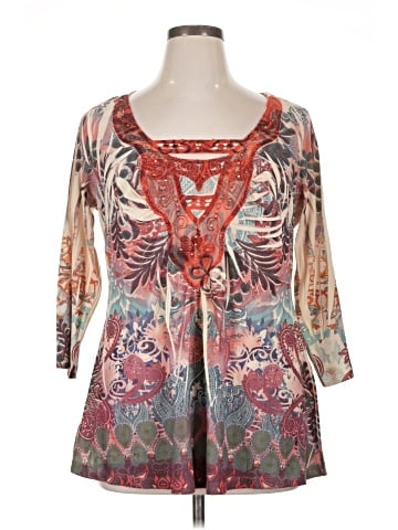 One World 3/4 Sleeve Blouse (view 1)