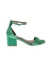 Steve Madden 100% Leather Color Block Green Sandals Size 6 - photo 1