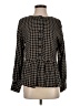 Madewell Houndstooth Black Button-Back Peplum Top in Mini Windowpane Size XXS - photo 1