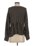 Madewell Houndstooth Black Button-Back Peplum Top in Mini Windowpane Size XXS - photo 2