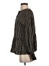 Madewell Houndstooth Black Button-Back Peplum Top in Mini Windowpane Size XXS - photo 5