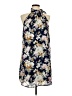 TCEC 100% Polyester Floral Blue Casual Dress Size L - photo 1
