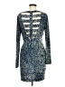 BCBGeneration Print Blue Cocktail Dress Size M - photo 2