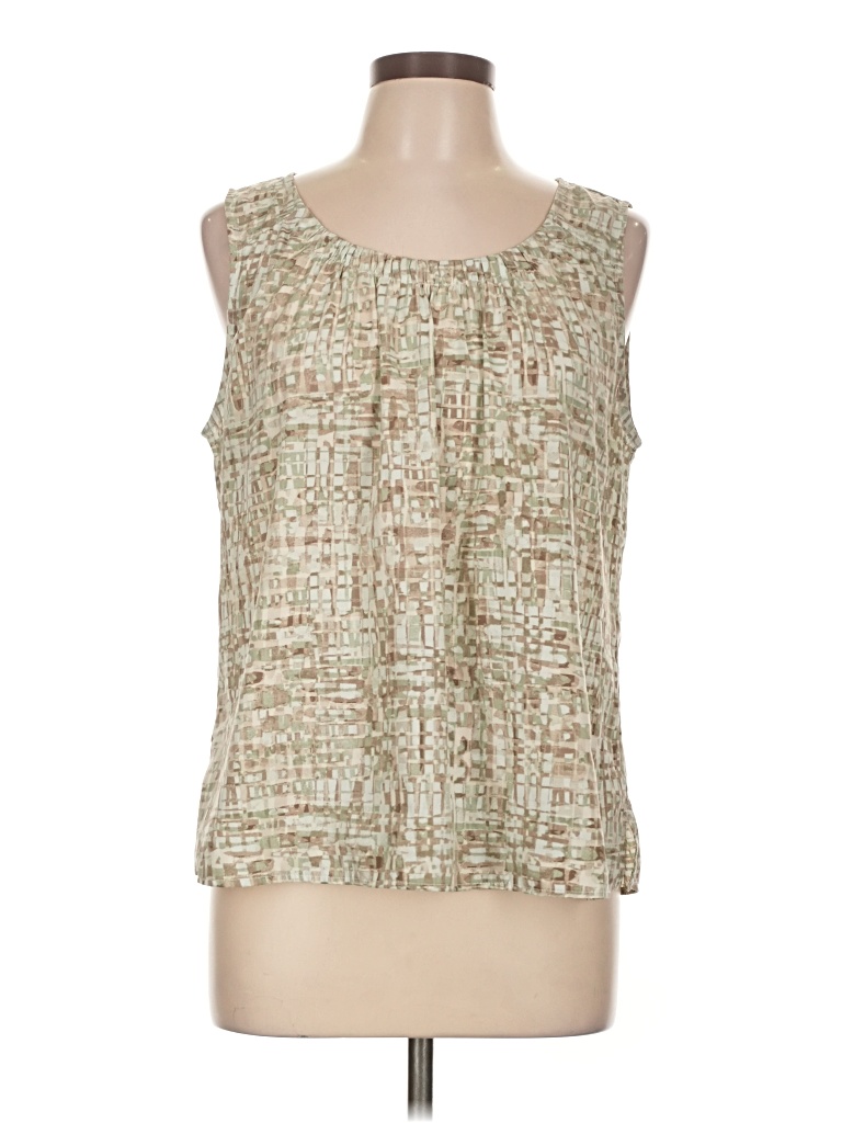 Pre-owned Chico's Sleeveless Blouse In Green