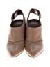 Chloé Tan Croc Embossed Slingback Pumps Size EU 40 - photo 2