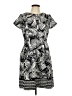 Perceptions Graphic Black Casual Dress Size 10 - photo 1