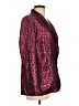 Tanya Taylor Animal Print Burgundy Blazer Size 12 - photo 4